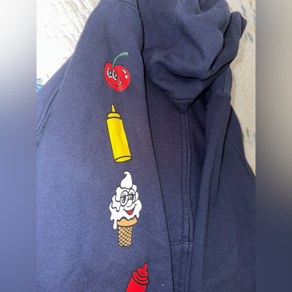 VANS Off The Wall Diner Navy Blue Hoodie - Picture 6 of 6